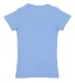 2616 LA T Girls' Fine Jersey Longer Length T-Shirt in Carolina blue back view