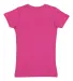 2616 LA T Girls' Fine Jersey Longer Length T-Shirt in Fuchsia back view