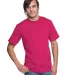 2905 Bayside Adult Union Made Cotton Tee Bright Pink front view