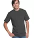 2905 Bayside Adult Union Made Cotton Tee Charcoal front view
