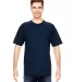 2905 Bayside Adult Union Made Cotton Tee Navy front view
