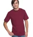 2905 Bayside Adult Union Made Cotton Tee Burgundy front view