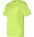 3015 Bayside Adult Union Made Cotton Pocket Tee Lime Green side view