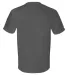 3015 Bayside Adult Union Made Cotton Pocket Tee Charcoal back view