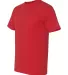 3015 Bayside Adult Union Made Cotton Pocket Tee Red side view