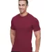 3015 Bayside Adult Union Made Cotton Pocket Tee Burgundy front view