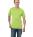 3015 Bayside Adult Union Made Cotton Pocket Tee Lime Green front view
