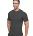 3015 Bayside Adult Union Made Cotton Pocket Tee Charcoal front view