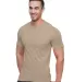 3015 Bayside Adult Union Made Cotton Pocket Tee Sand front view