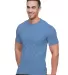 3015 Bayside Adult Union Made Cotton Pocket Tee Carolina Blue front view