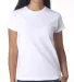 3325 Bayside Ladies' Short-Sleeve Tee White front view