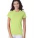 3325 Bayside Ladies' Short-Sleeve Tee Lime Green front view