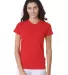 3325 Bayside Ladies' Short-Sleeve Tee Red front view