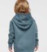 3326 Rabbit Skins Toddler Hooded Sweatshirt with P in Bermuda blackout back view