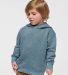 3326 Rabbit Skins Toddler Hooded Sweatshirt with P in Bermuda blackout front view