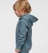 3326 Rabbit Skins Toddler Hooded Sweatshirt with P in Bermuda blackout side view