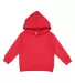 3326 Rabbit Skins Toddler Hooded Sweatshirt with P RED front view