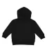 3326 Rabbit Skins Toddler Hooded Sweatshirt with P BLACK back view