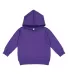 3326 Rabbit Skins Toddler Hooded Sweatshirt with P PURPLE front view