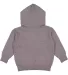3326 Rabbit Skins Toddler Hooded Sweatshirt with P GRANITE HEATHER back view