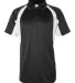 3344 Badger B-Dry Hook Polo Black/ White front view