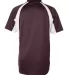 3344 Badger B-Dry Hook Polo Maroon/ White back view
