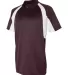3344 Badger B-Dry Hook Polo Maroon/ White side view
