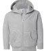 3346 Rabbit Skins Toddler Fleece Zip Hoodie Heather front view