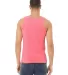 BELLA+CANVAS 3480 Unisex Cotton Tank Top in Neon pink back view