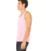 BELLA+CANVAS 3480 Unisex Cotton Tank Top in Neon pink side view