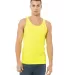 BELLA+CANVAS 3480 Unisex Cotton Tank Top in Neon yellow front view