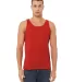 BELLA+CANVAS 3480 Unisex Cotton Tank Top in Red front view