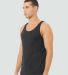 BELLA+CANVAS 3480 Unisex Cotton Tank Top in Dark gry heather side view