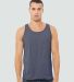 BELLA+CANVAS 3480 Unisex Cotton Tank Top in Heather navy front view