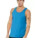 BELLA+CANVAS 3480 Unisex Cotton Tank Top in Neon blue front view