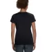 3507 LA T Ladies V-Neck Longer Length T-Shirt in Black back view