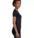 3507 LA T Ladies V-Neck Longer Length T-Shirt in Black side view