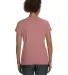 3507 LA T Ladies V-Neck Longer Length T-Shirt in Mauvelous back view