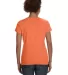 3507 LA T Ladies V-Neck Longer Length T-Shirt in Papaya back view