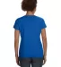 3507 LA T Ladies V-Neck Longer Length T-Shirt in Royal back view