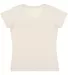 3507 LA T Ladies V-Neck Longer Length T-Shirt in Natural heather back view
