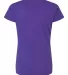 3507 LA T Ladies V-Neck Longer Length T-Shirt in Purple back view