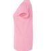 3507 LA T Ladies V Neck Longer Length T Shirts in Pink side view