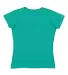 3507 LA T Ladies V-Neck Longer Length T-Shirt in Jade back view