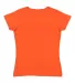 3507 LA T Ladies V-Neck Longer Length T-Shirt in Orange back view