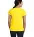 3516 LA T Ladies Longer Length T-Shirt in Yellow back view