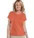 3516 LA T Ladies Longer Length T-Shirt in Papaya front view