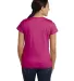 3516 LA T Ladies Longer Length T-Shirt in Fuchsia back view