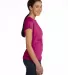 3516 LA T Ladies Longer Length T-Shirt in Fuchsia side view