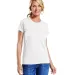 3516 LA T Ladies Longer Length T-Shirt in Blended white front view